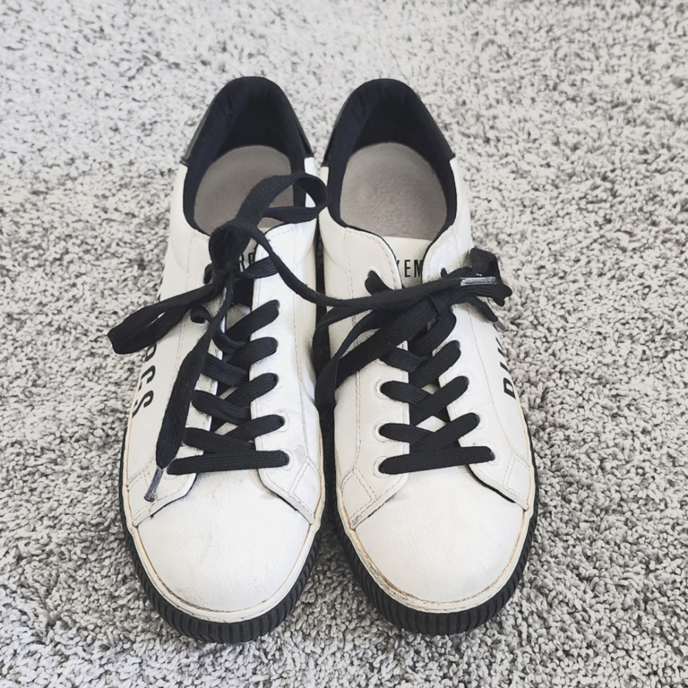 Bikkembergs Unisex Kids Sneakers Size 35 (5) White Black Logo